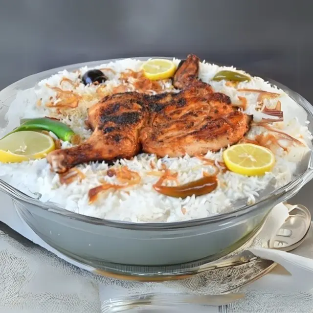 Chicken on Charcoal with Rice